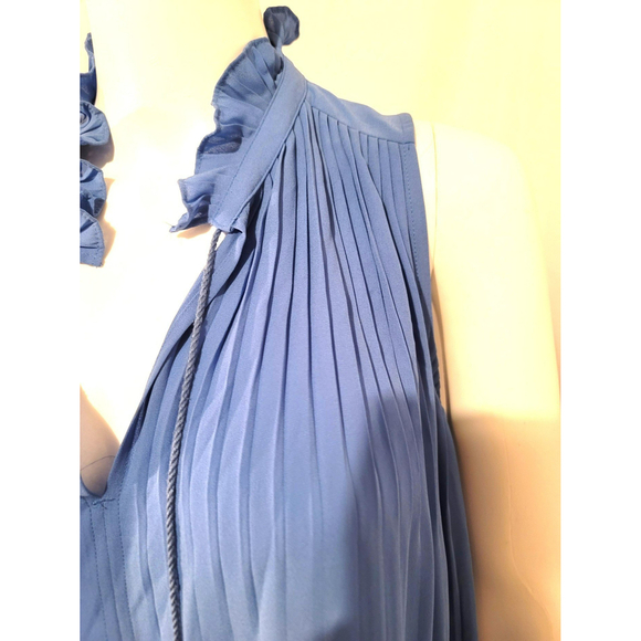 Loft Light Blue Sleeveless Blouse with Tassels - Size S - Picture 6 of 10